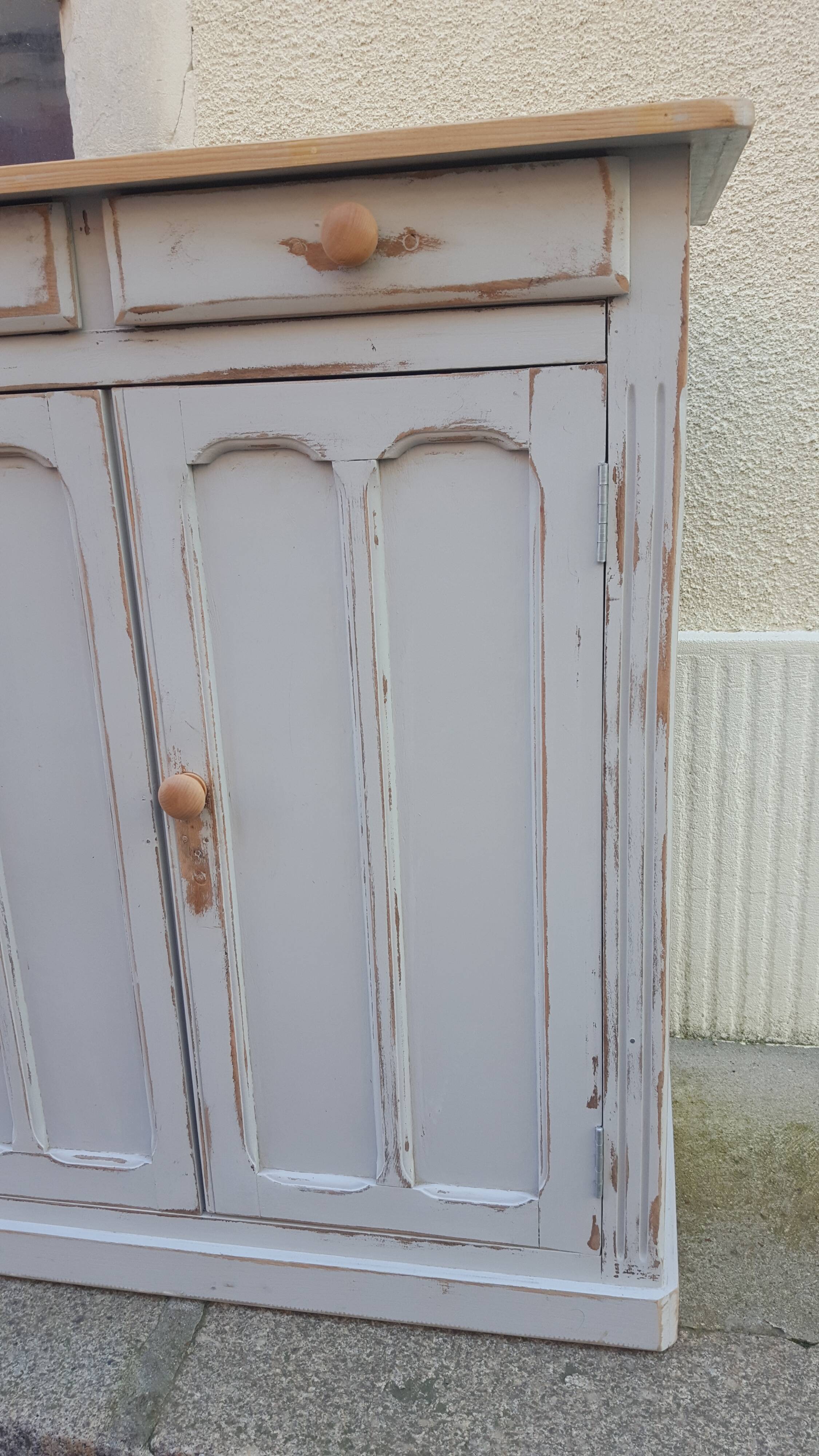 Parisian buffet patina blue grey