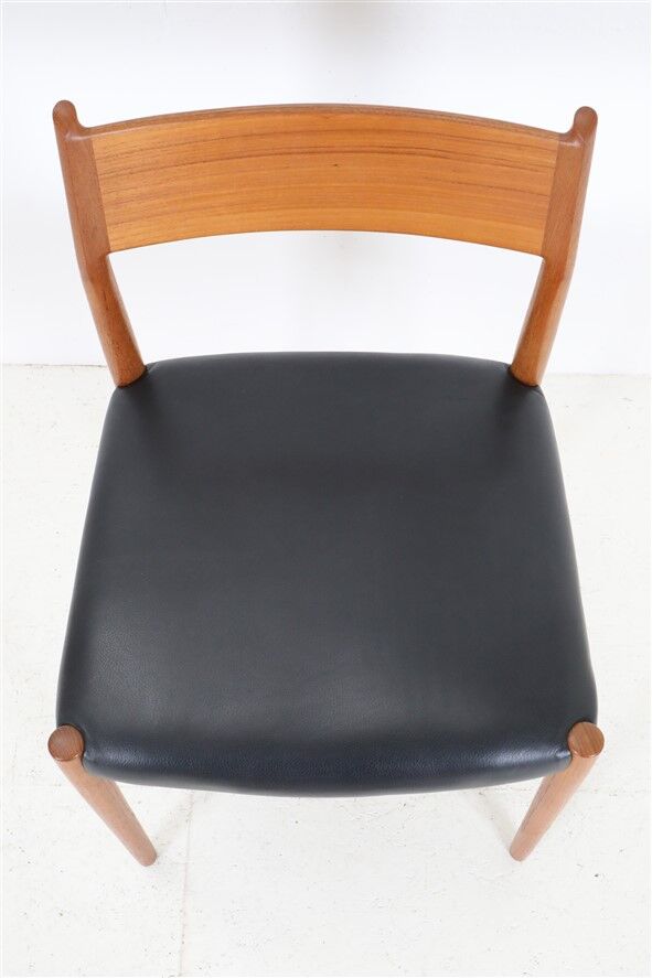 High-quality “418” chair by Arne Vodder for Sibast / teak / genuine leather / Mid-Century Danish Modern design / 1960s