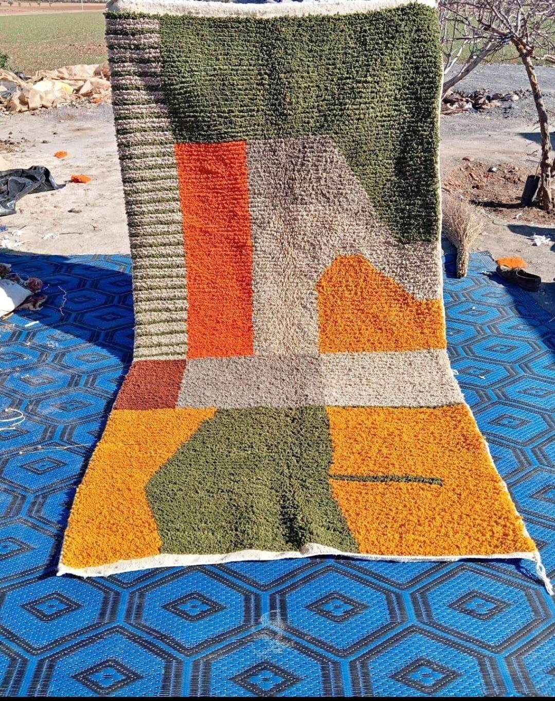 Perfect for a bedroom or living room, this natural wool rug.