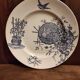 French vintage serving stand plate, R. Lafitte, Terre de Fer, Salins