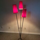 Tripod floor lamp 3 lights vintage, 50-60s