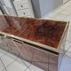 Vintage elm burl and chrome sideboard from the 1970s.