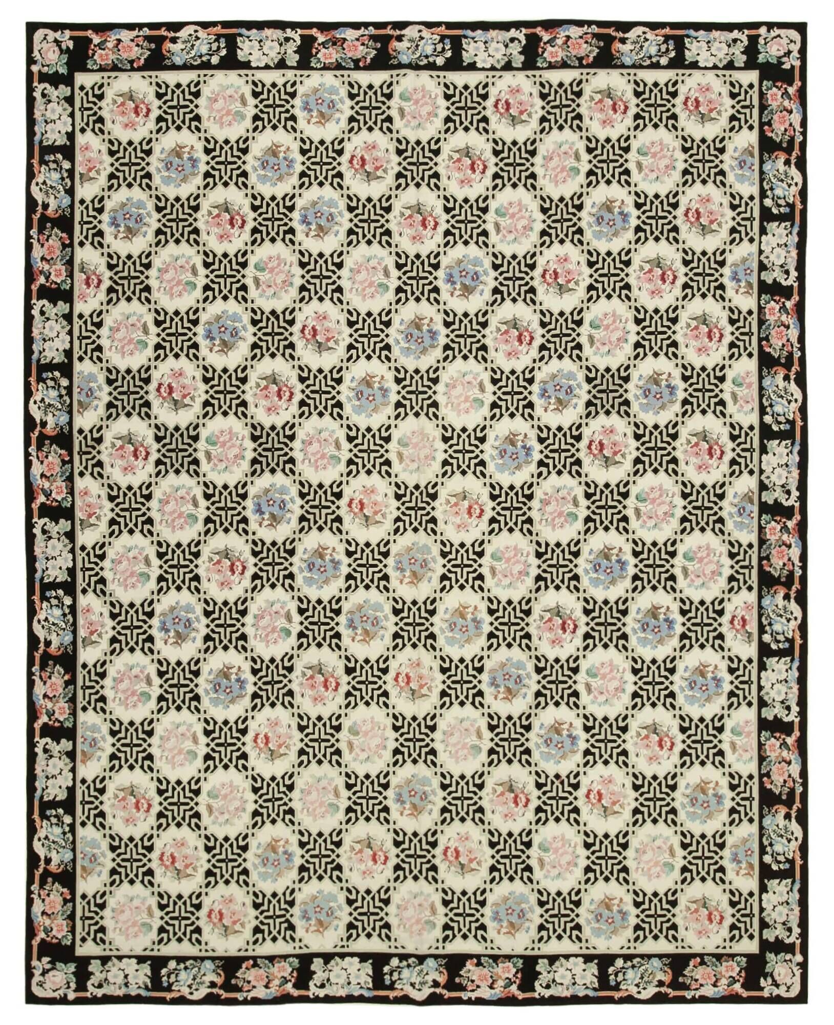 Handmade Vintage Flatweave Needlepoint Kilim 232 cm x 290 cm