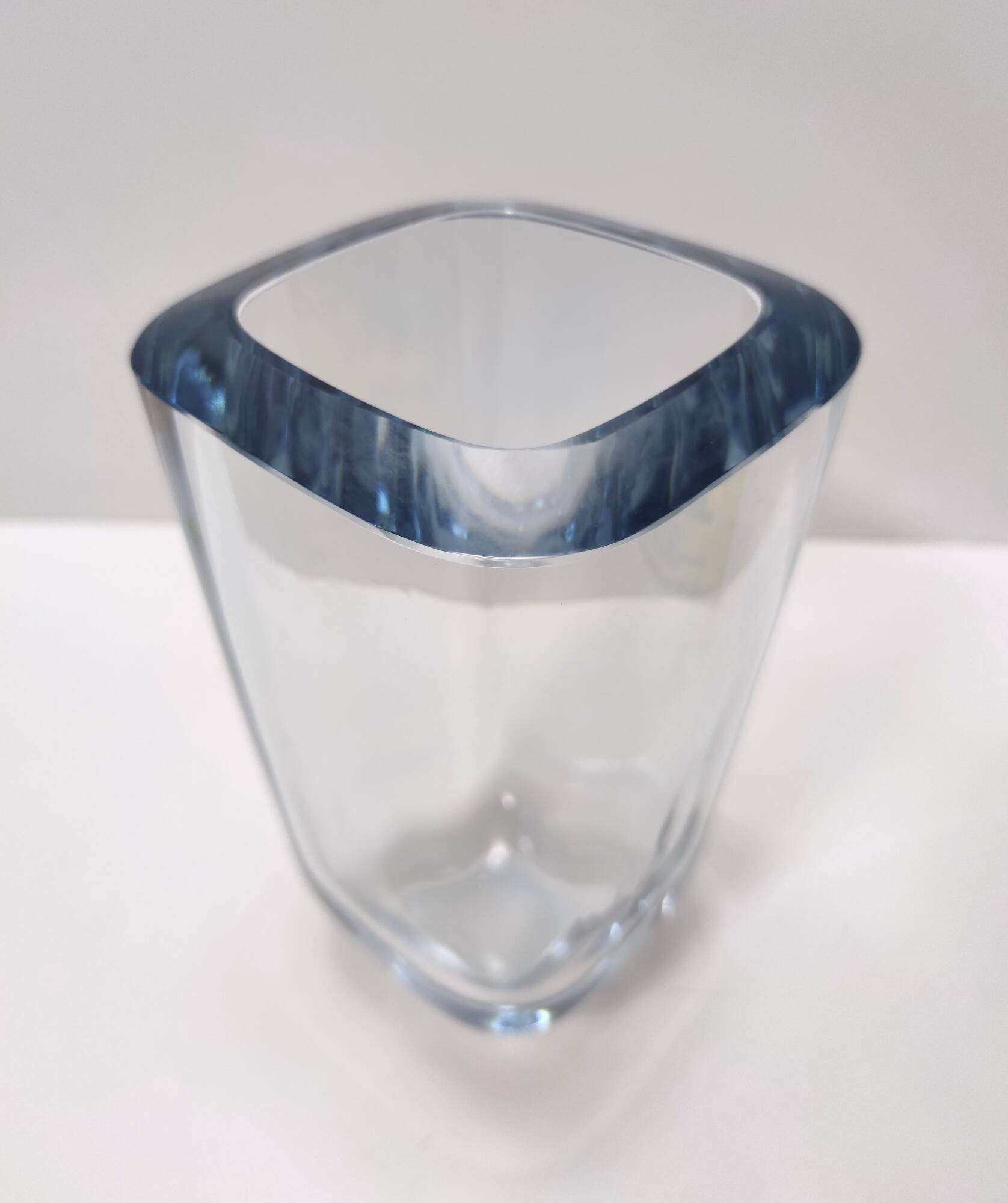 Thick Transparent Glass Vase by Strombergshyttan, Sweden