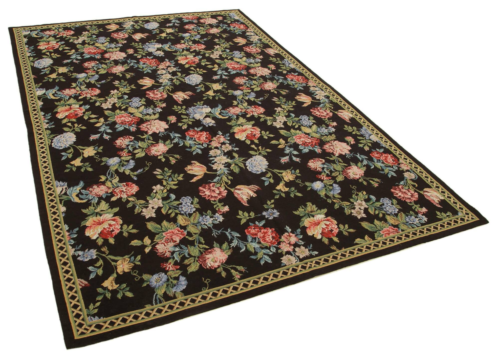 Handmade Vintage Flatweave Needlepoint Kilim 177 cm x 271 cm