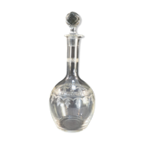 Blown and engraved glass decanter