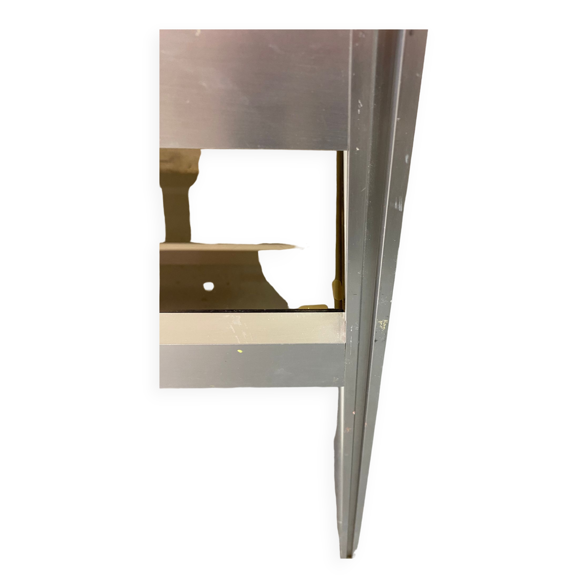 Aluminum and Glass Desk