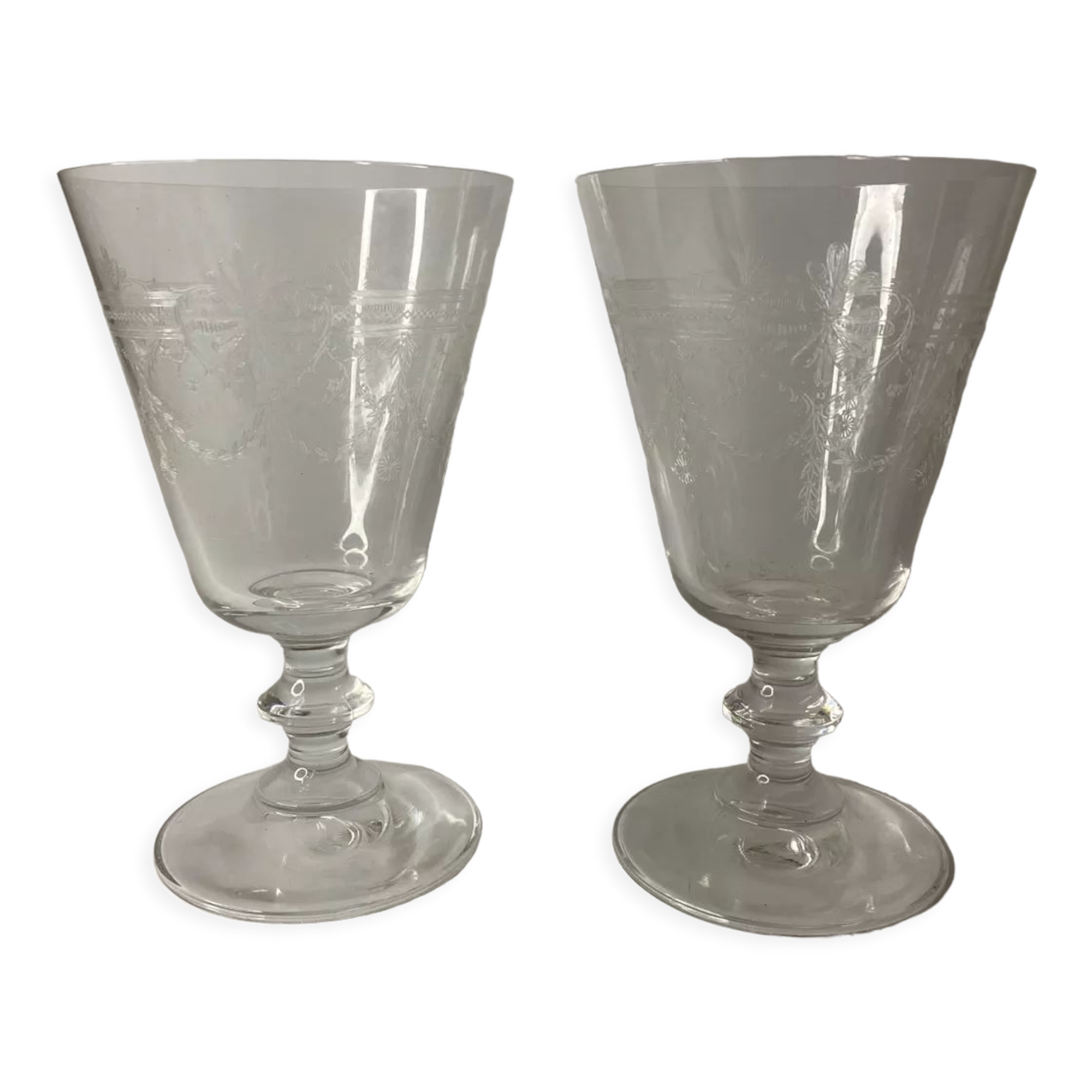2 glasses Cristal Saint Louis