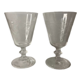2 verres cristal saint louis
