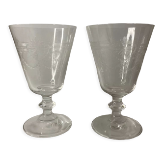 2 glasses Cristal Saint Louis