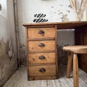 Bureau pin meuble atelier 1950