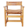 Chaise avec accoudoirs en pin massif et cuir de selle de Biosca