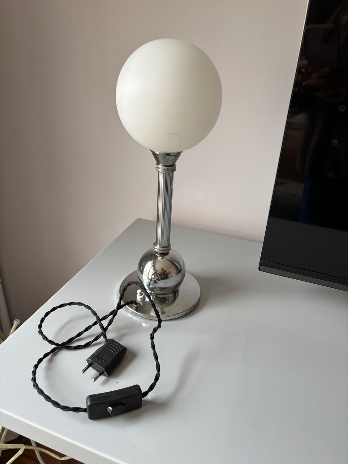 Lampe chromée vintage années 70