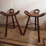 2 brutalist stools