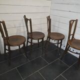 4 chaises bistrot en bois courbé