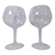 2 crystal wine tasting stemmed glasses