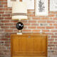 Bar storage in oak and brass, 50s - 60s