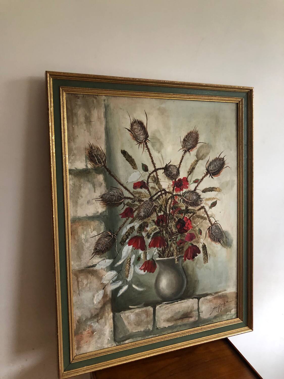 Oil painting on canvas bouquet of flowers