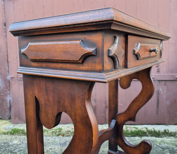 Console restauration merisier montants crosse Louis Philippe