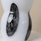 Black and White Hand-Blown Murano Glass Vase by Corso Italia (1980s) – 26 cm tall