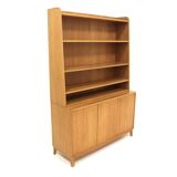 Scandinavian elm bookcase, Swedish modern, Sweden, 1940