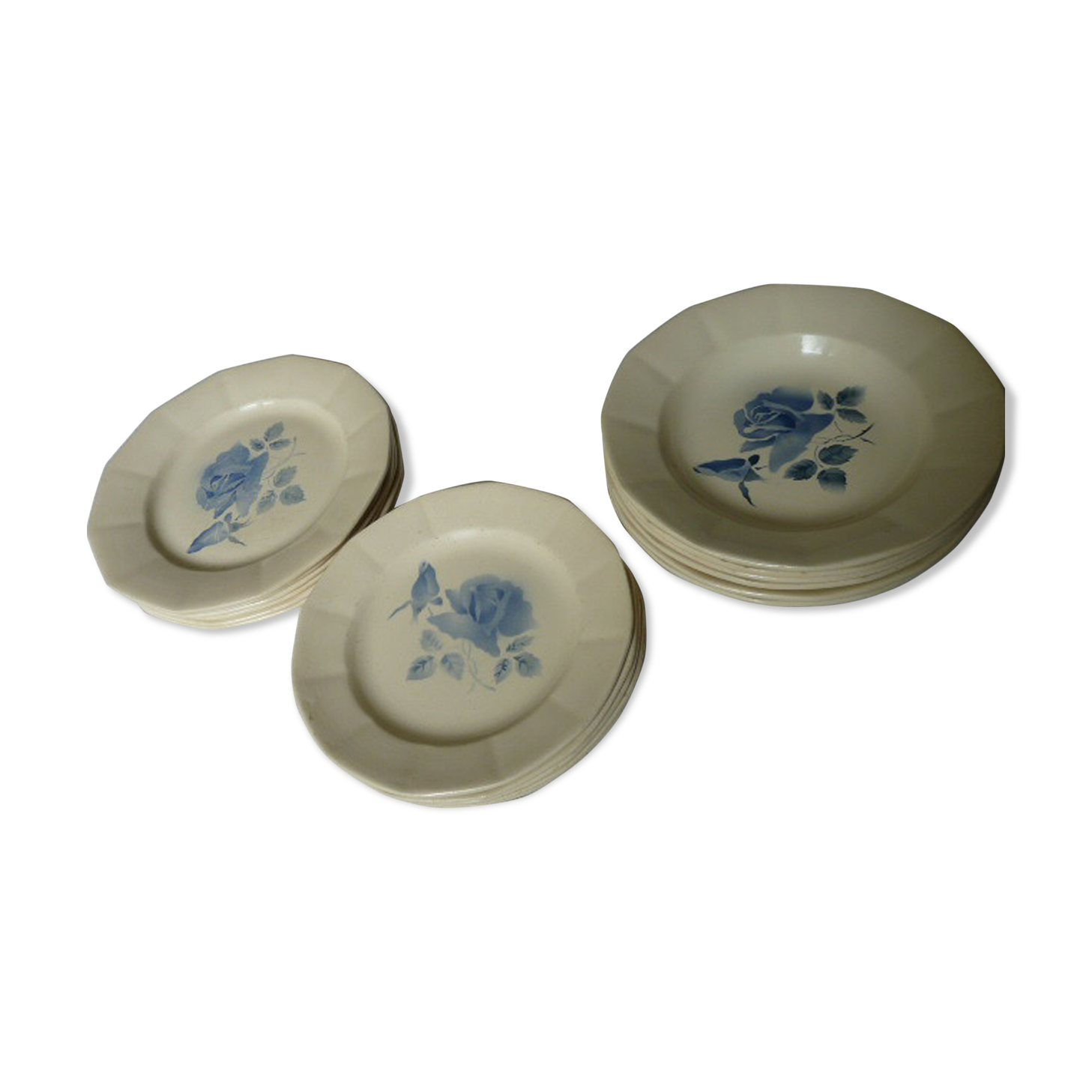 Service de vaisselle Digoin Sarreguemines 6 assiettes plates & creuses 5 à dessert