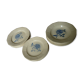 Dishwashing service Digoin Sarreguemines 6 plates flat & hollow 5 for dessert