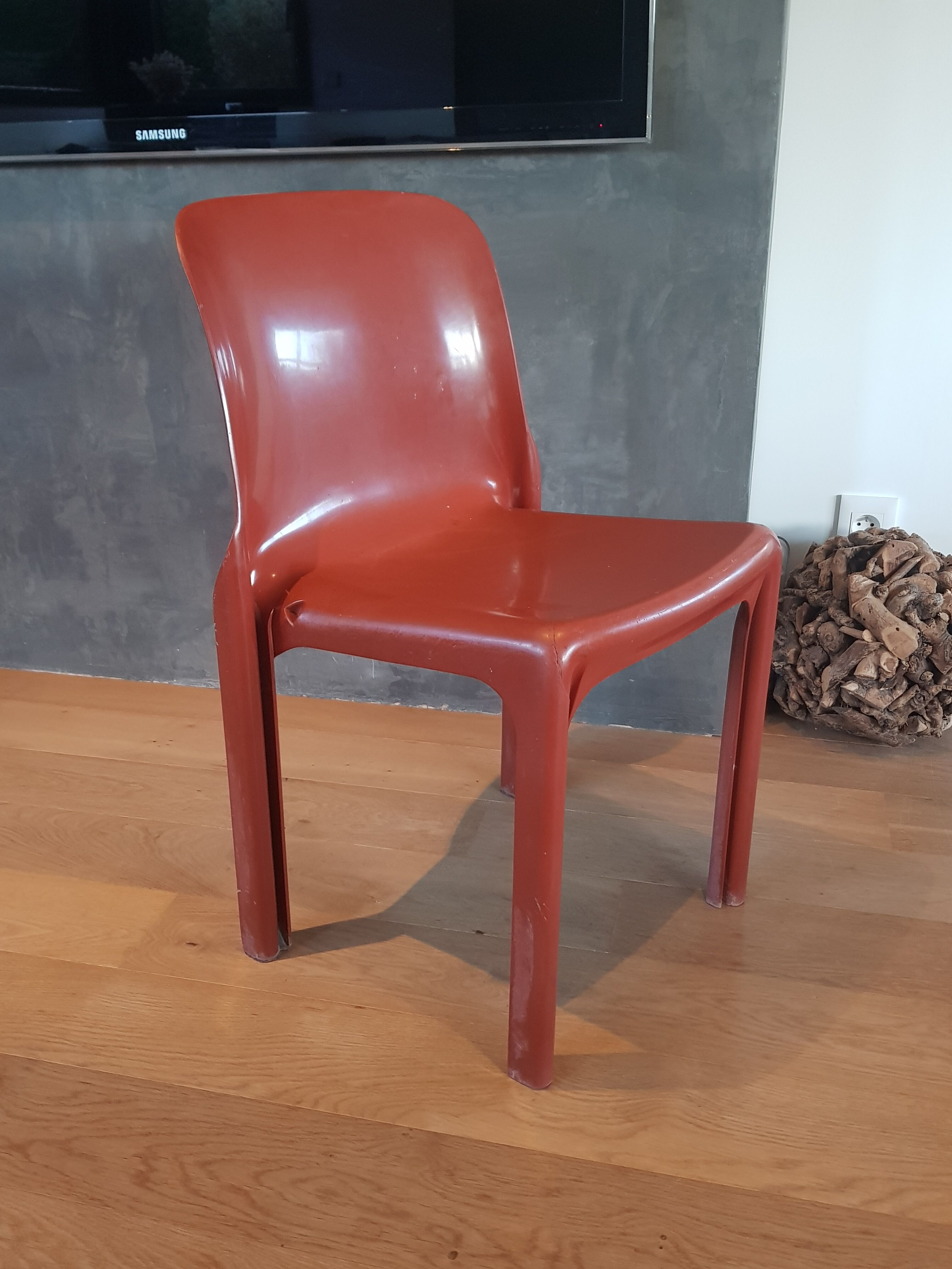 Set of 6 selene Vico magistretti chairs