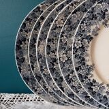 Sarreguemines and Digoin set of 6 dinner plates model Récamier