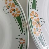 Set de  12 assiettes creuses en faïence de Longwy