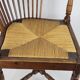 Chaise fauteuil d'angle bois & paille anglais xixeme