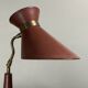 Midcentury leather wrapped French desk lamp style of Jacques Adnet, 1950s