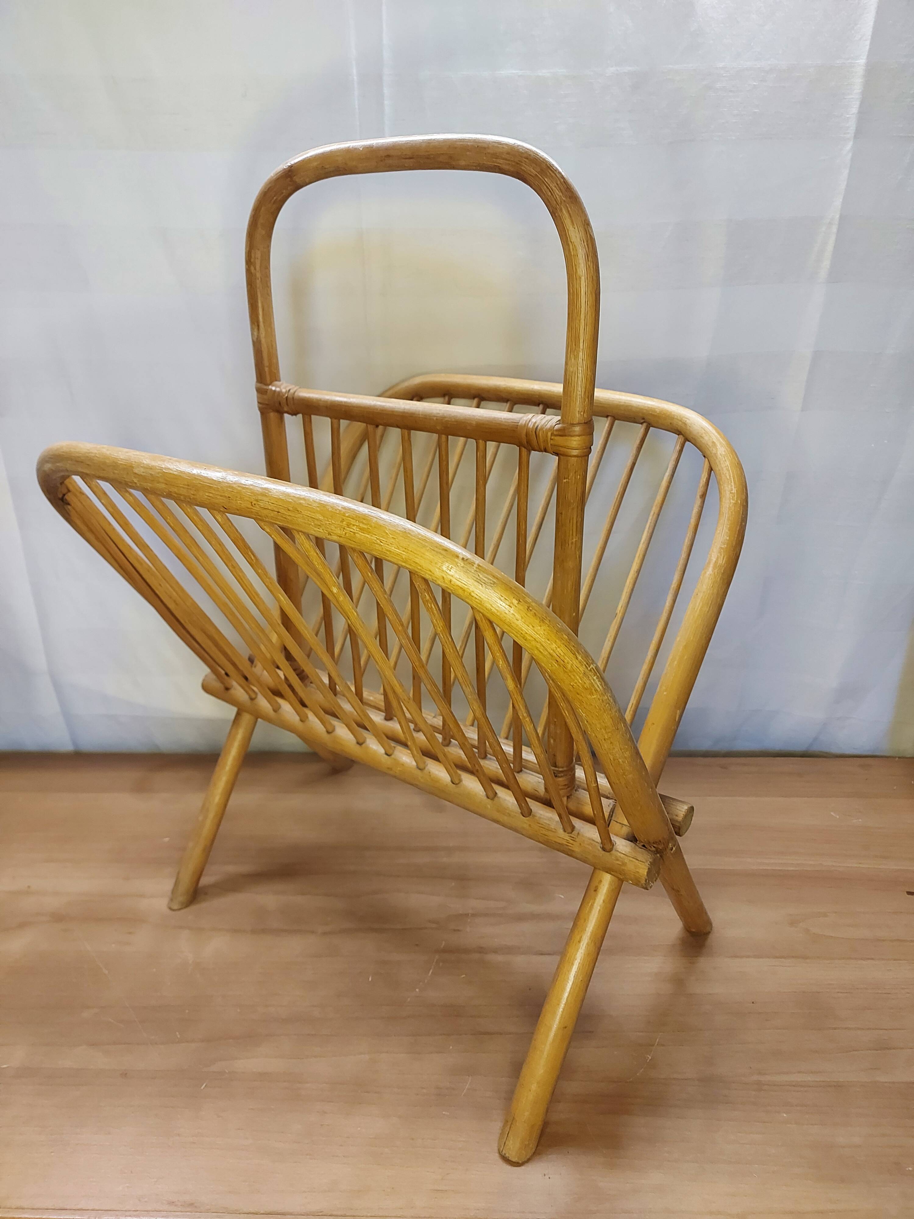 Rattan / bamboo magazine rack