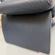 3-seater navy blue leather sofa, design by De Sede DS10, vintage 90s.