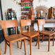 Set of 3 vintage Thonet bistro chairs