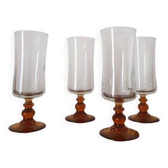 Luminarc amber footed champagne flute