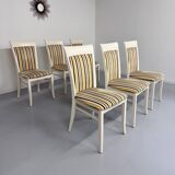 6 thonet gebruder designer chairs with crackle lacquer finish, 1980s vintage