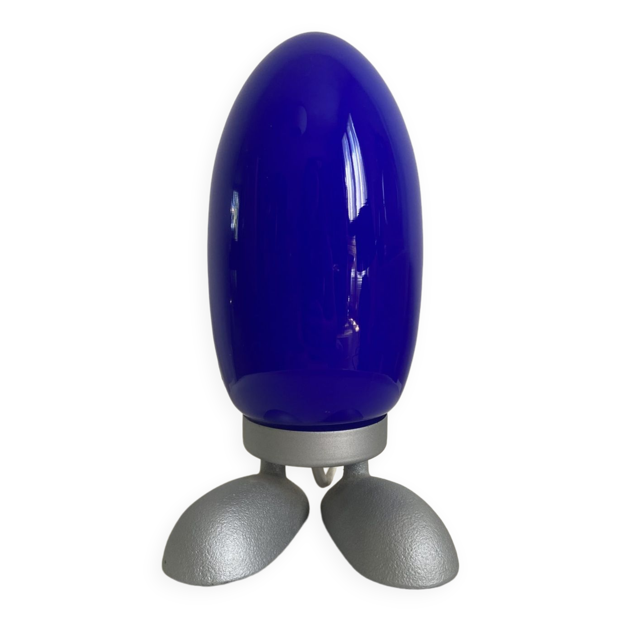 Blue "fjorton" night lamp by tatsuo konno for ikea 1990s