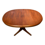 Baumann style wooden table with extensions.