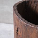 Large French Natural Wooden Trunk Planter