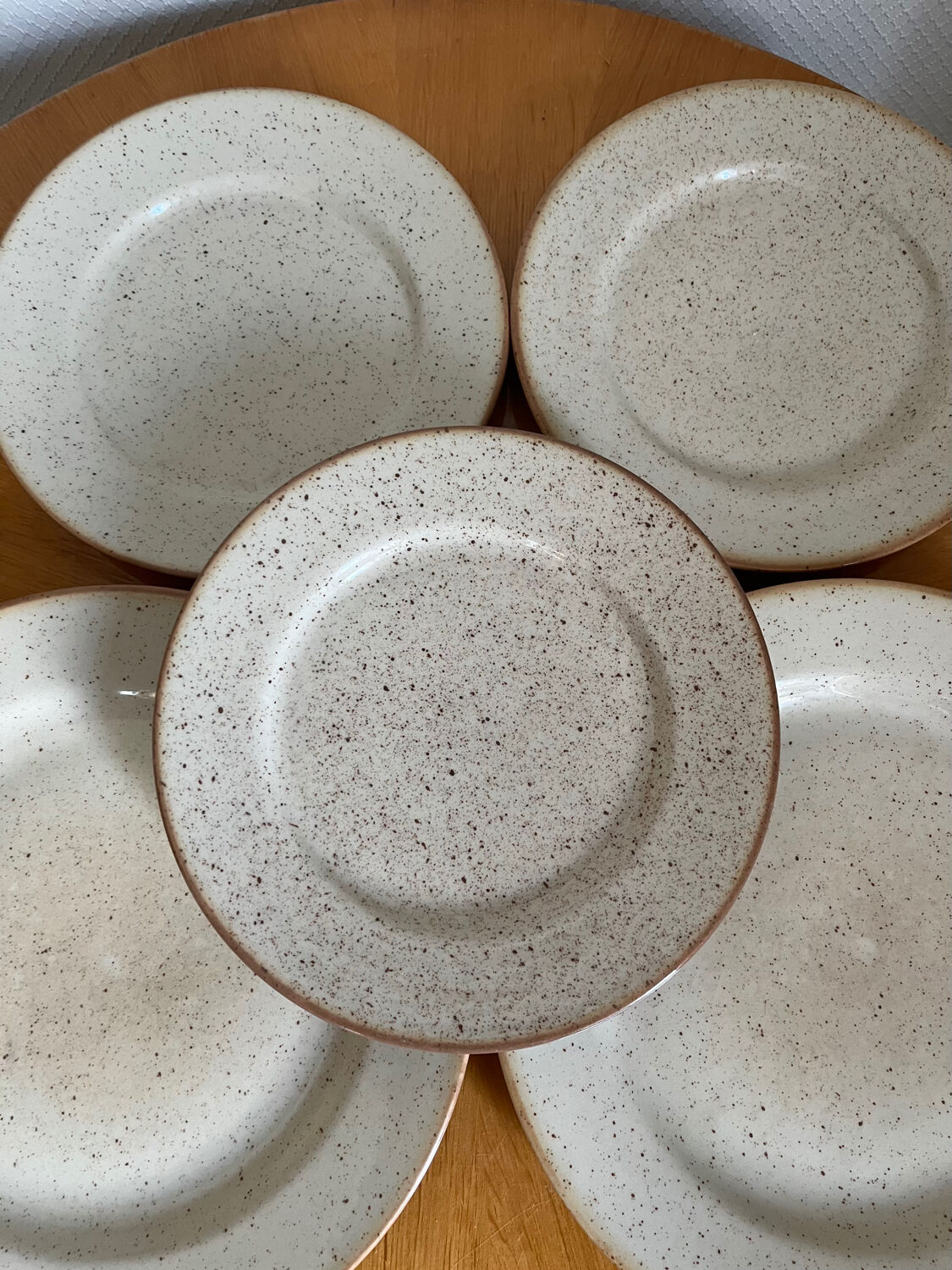 Set of 5 vintage plates in Tulowice sandstone 1970