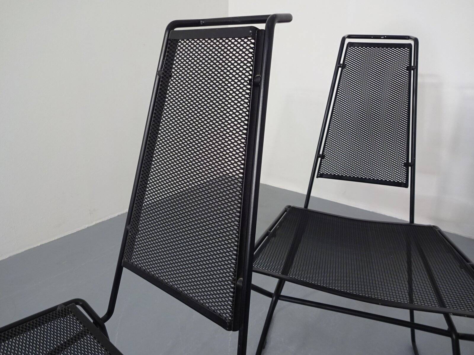 Metal Chairs by Rolf Rahmlow, 1980s, Set of 4