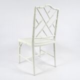 Set of 4 faux bamboo dining chairs, 1970s