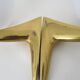 Pair of designer wall sconces in brass and opaline 1980s