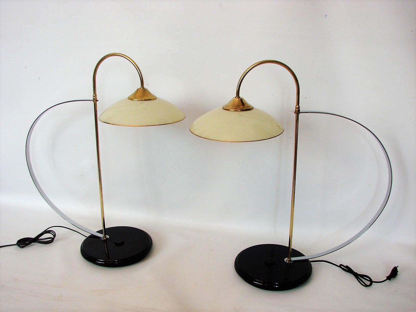 Pair of minimalist lamps, 1970s