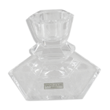 Ancien bougeoir, forme héxagone Jardy, en cristal de Saint Louis