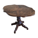 Walnut plated violin table