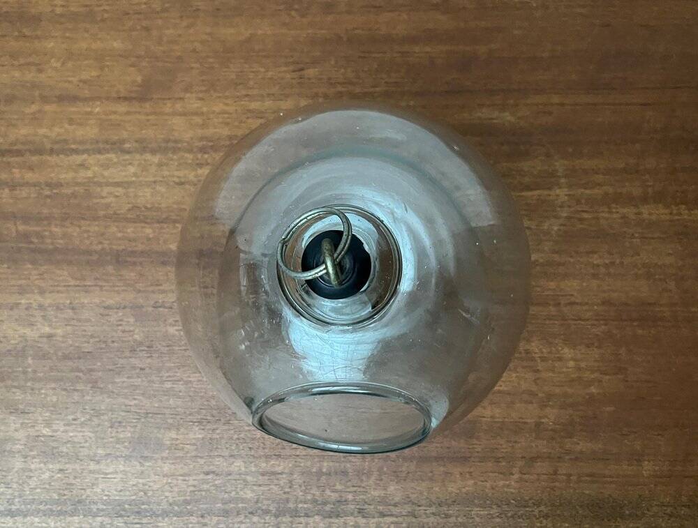 Mid-century glass hanging planter, 1960s