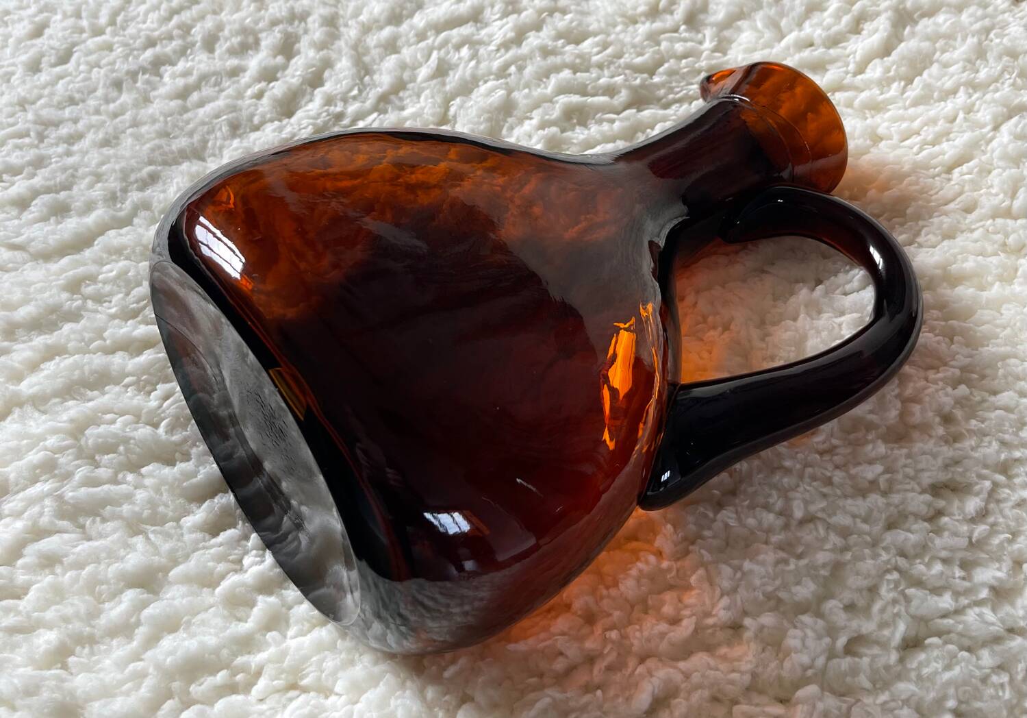 Amber Glass Pitcher