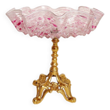 Frutero "Art Nouveau" en cristal de Murano. Italie, années 1940.